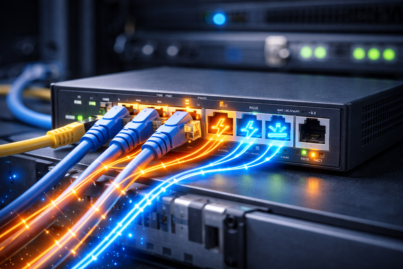 نحوه انتقال همزمان دیتا و برق در سوئیچ PoE