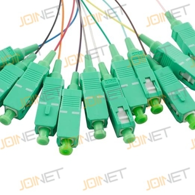 پیگتیل فیبرنوری SC-APC SM 0.9mm G.652 1.5m 12 Colors